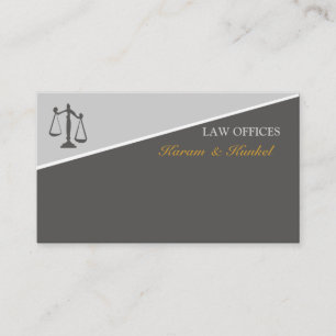 Trendy Attorney  Law and Justice Scales of Justice Business Card