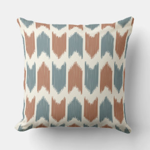 Trendy attractive Bohemian pattern Blue Burgundy Cushion