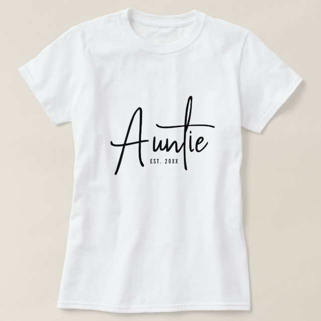 Trendy auntie t shirt gift for your favourite aunt (Design Front)