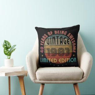 TRENDY AWESOME YEAR OF BIRTH BIRTHDAY GIFT CUSHION