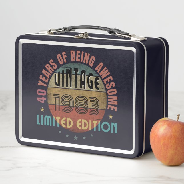 TRENDY AWESOME YEAR OF BIRTH BIRTHDAY GIFT METAL LUNCH BOX (In Situ)