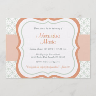 Trendy Baby Dedication Christening Invitation