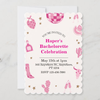 Trendy Bachelorette Party invitation   
