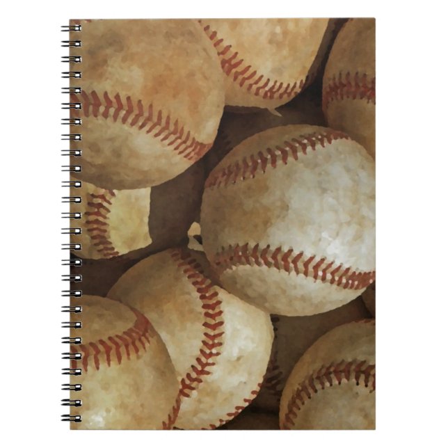 Trendy Baseball Artwork Notebook (Front)