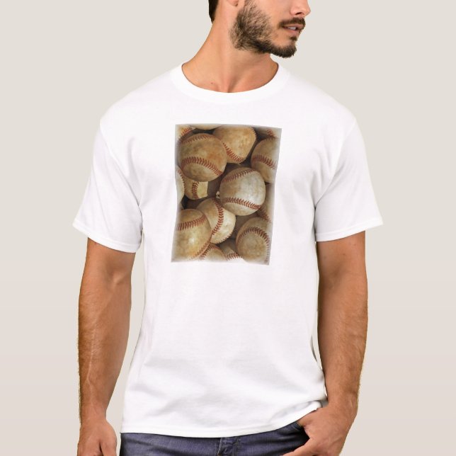 Trendy Baseball Artwork T-Shirt (Front)