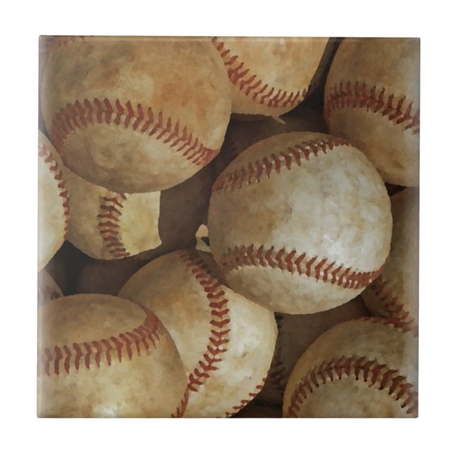 Trendy Baseball Artwork Tile (Front)