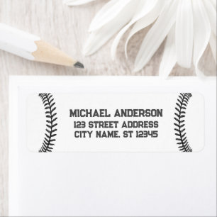 Trendy Baseball Lover Return Address 