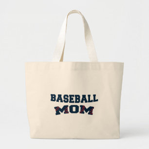 Trendy baseball mum large tote bag