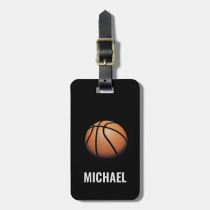 Trendy Basketball Add Your Name Personalised Luggage Tag