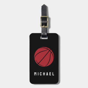 Trendy Basketball Add Your Name Personalised Luggage Tag
