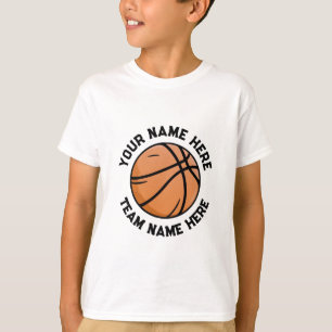 Trendy Basketball Add Your Name Personalised T-Shirt