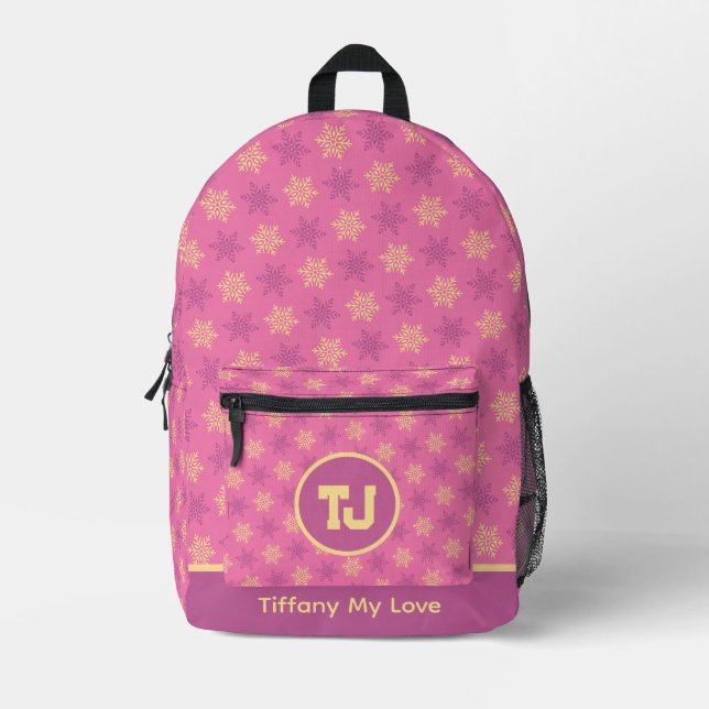Trendy Basketball Name Girls Backpack (Front)