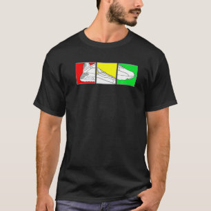 Trendy Basketball Shoes With Rasta Colours Short S T-Shirt