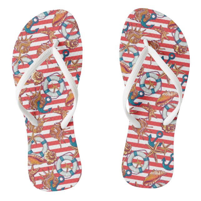 Trendy Beach Pattern Jandals (Footbed)