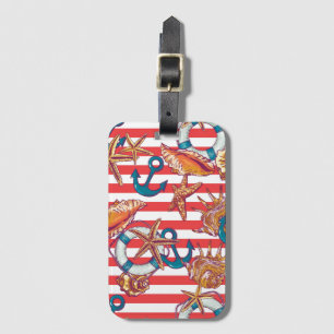 Trendy Beach Pattern Luggage Tag