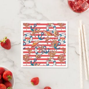 Trendy Beach Pattern Napkin