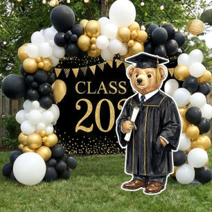 Trendy Bear Printable Graduation Party Decor