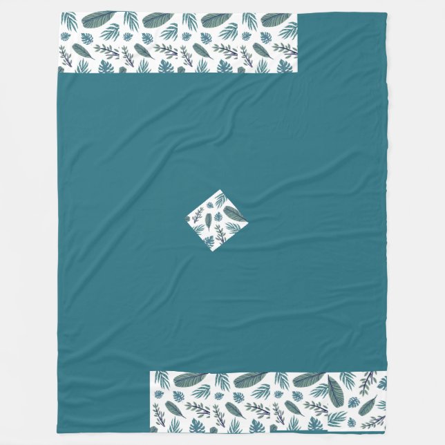  Trendy Beautiful leaves fleece Blanket  (Front)