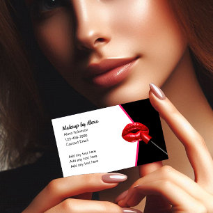 Trendy Beauty Makeup Artists Business Cards