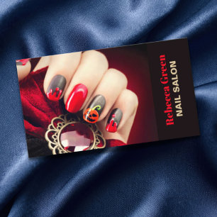 Trendy beauty manicurist nail artist nail salon business card