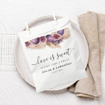 Trendy Beauty Purple Figs & Pampas Favour Bags<br><div class="desc">Add a stylish touch to your celebration with this Trendy Purple Figs & Pampas Wedding Favour Bag. Designed with watercolor figs, pampas grass, and chic florals, it’s the perfect way to package sweet treats, candy, or small favours for guests. The elegant "Love is Sweet" message and personalised details make it...</div>