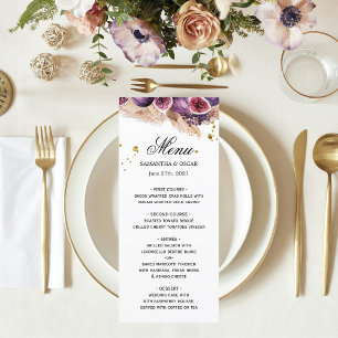Trendy Beauty Purple Figs & Pampas Menu