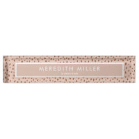 Trendy Beige Name with Terracotta Boho Brown
