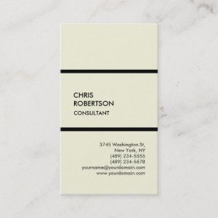 Trendy beige vertical modern business card