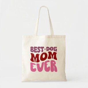 Trendy Best Dog Mom Ever Retro Tote Bag
