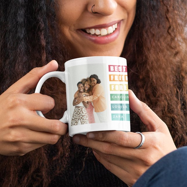 Trendy Best Friends Forever Photo Collage  Coffee Mug (Creator Uploaded)
