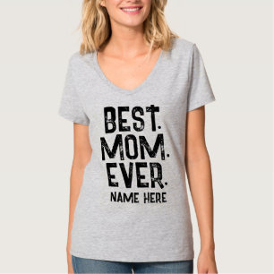 TRENDY BEST MOM EVER BLACK TYPOGRAPHY   T-Shirt