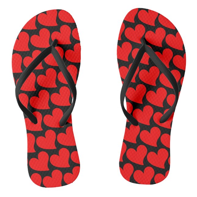 TRENDY BIG RED HEART  ROMANTIC VALENTINE JANDALS (Footbed)