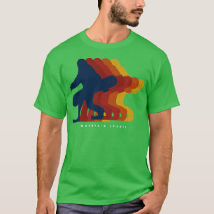 Trendy Bigfoot Snowboard Colorful Overlay T-Shirt