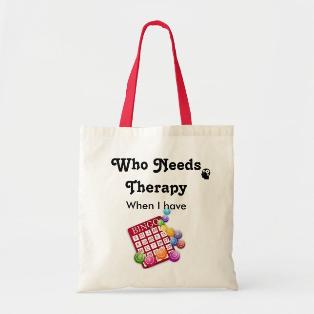 Trendy Bingo Player Funny Bingo Quote Tote Bag (Front)