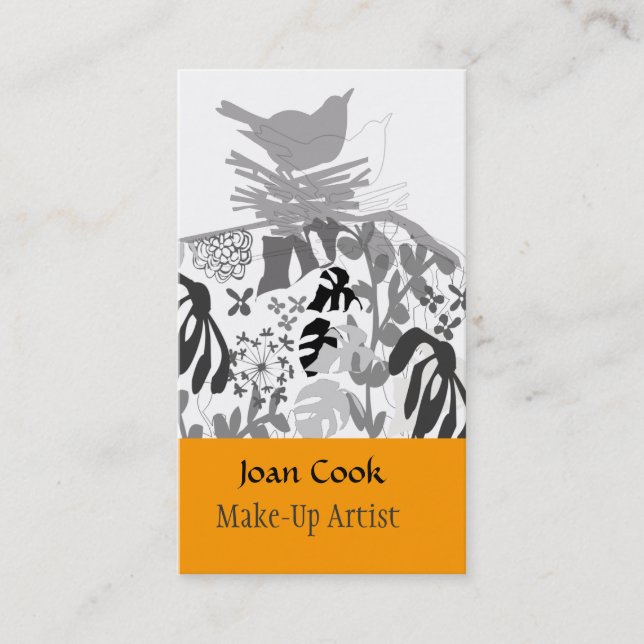 Trendy Bird Events Planner Animal Landscaping Business Card (Front)