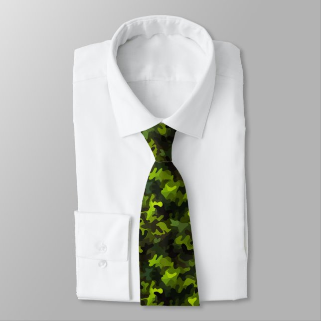 Trendy Birthday Gifts For Dad Camo Print  Tie (Tied)