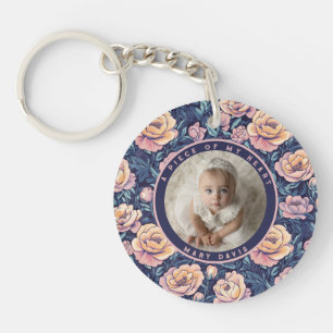 Trendy Birthday Gifts For Mum Photo Rose Flower Key Ring