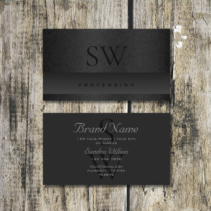 Trendy Black and Dark Grey Shimmery Snake Pattern Business Card