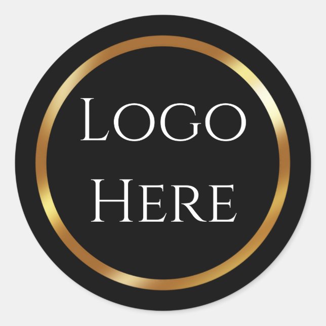 Trendy Black and Gold Sticker (Front)