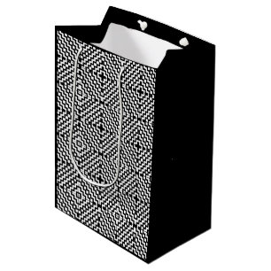 Trendy Black and White Aztec Design Gift Bag