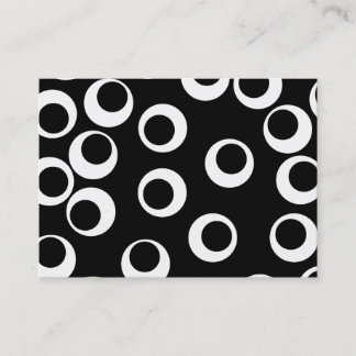 Trendy black and white retro design. business card