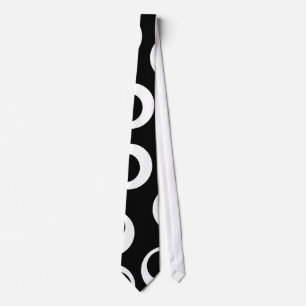 Trendy black and white retro design. Custom Tie