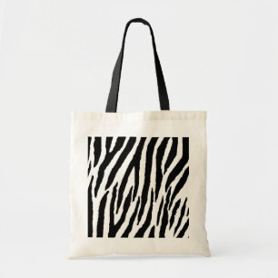 Trendy Black And White Zebra Pattern Tote Bag