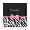 Trendy Black And White Zebra Print Pink Ribbon