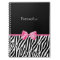 Trendy Black And White Zebra Print Pink Ribbon