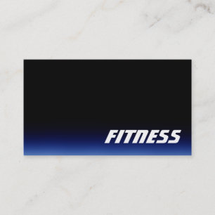 Trendy Black Blue Fitness Sport Business Card