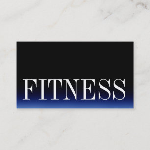 Trendy Black Blue Fitness Sport Business Card