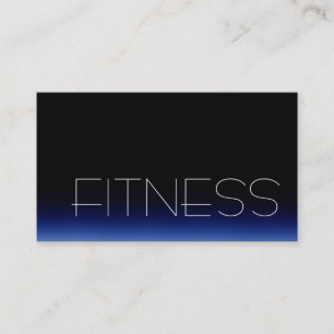Trendy Black Blue Fitness Sport Business Card
