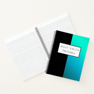 Trendy Black Blue Notebook