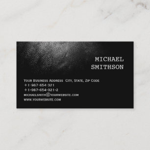 Trendy Black Consultant Business Card